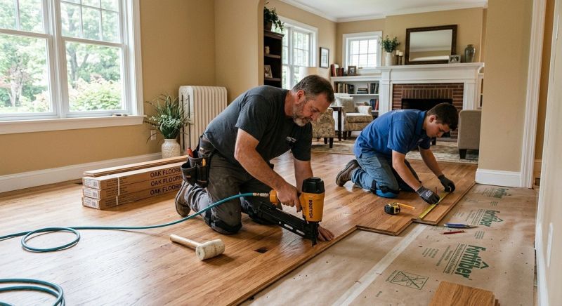 Oak Floor Installation in Boerne, TX