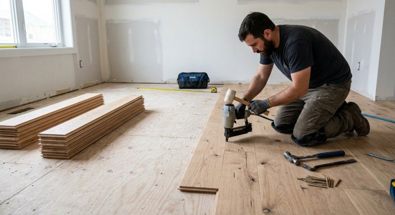Oak Floor Installation in Somerset, TX